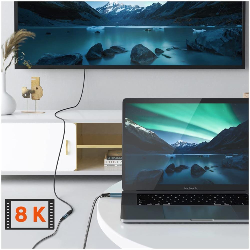 Cavo Prolunga Usb-c Carica 100w Video 8k Trasferimento 20gbps 1 Metro E 20, Grigio - Foto 2