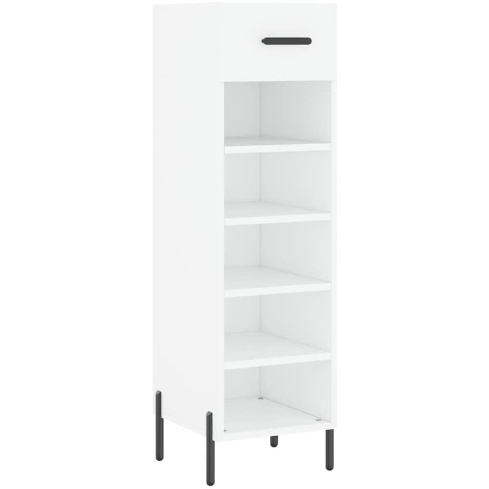 Scarpiera Bianca 30x35x105 Cm In Legno Multistrato - Foto 2