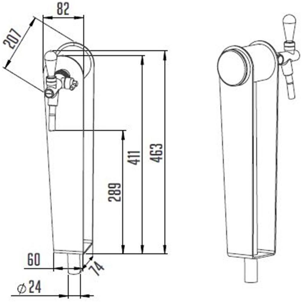 Colonna Birra Modello Naked, 1 Linea - Foto 2