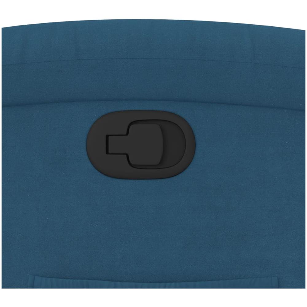 Poltrona Reclinabile Blu In Velluto - Foto 9