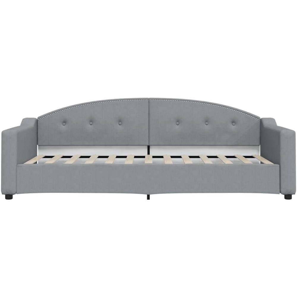 Letto Da Giorno Grigio Chiaro 90x200 Cm In Tessuto - Foto 2