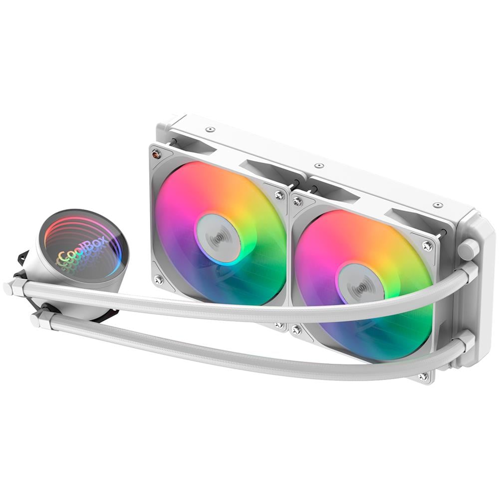 Dissipatore CPU a Liquido Infinite Liquid 240 ARGB per Socket Intel e AMD 12 cm Bianco - Foto 1