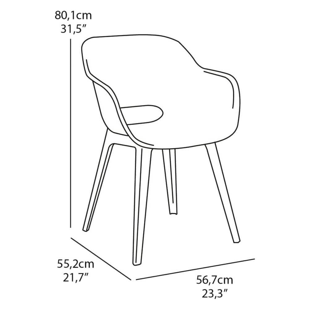 ALLIBERT Keter Sedie da Giardino Akola pz Bianche ePRICE
