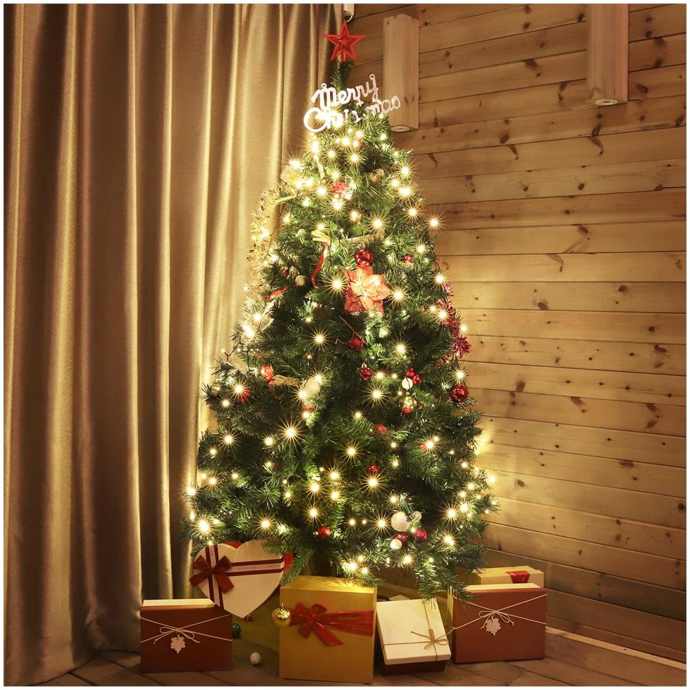 Albero Di Natale 180 Cm Artificialmente Con 580 Punte Ignifugo Abete Costruzione Rapida Incl. Supporto Per Albero Di Natale Natale Verde Deco 1,8 M - Foto 2