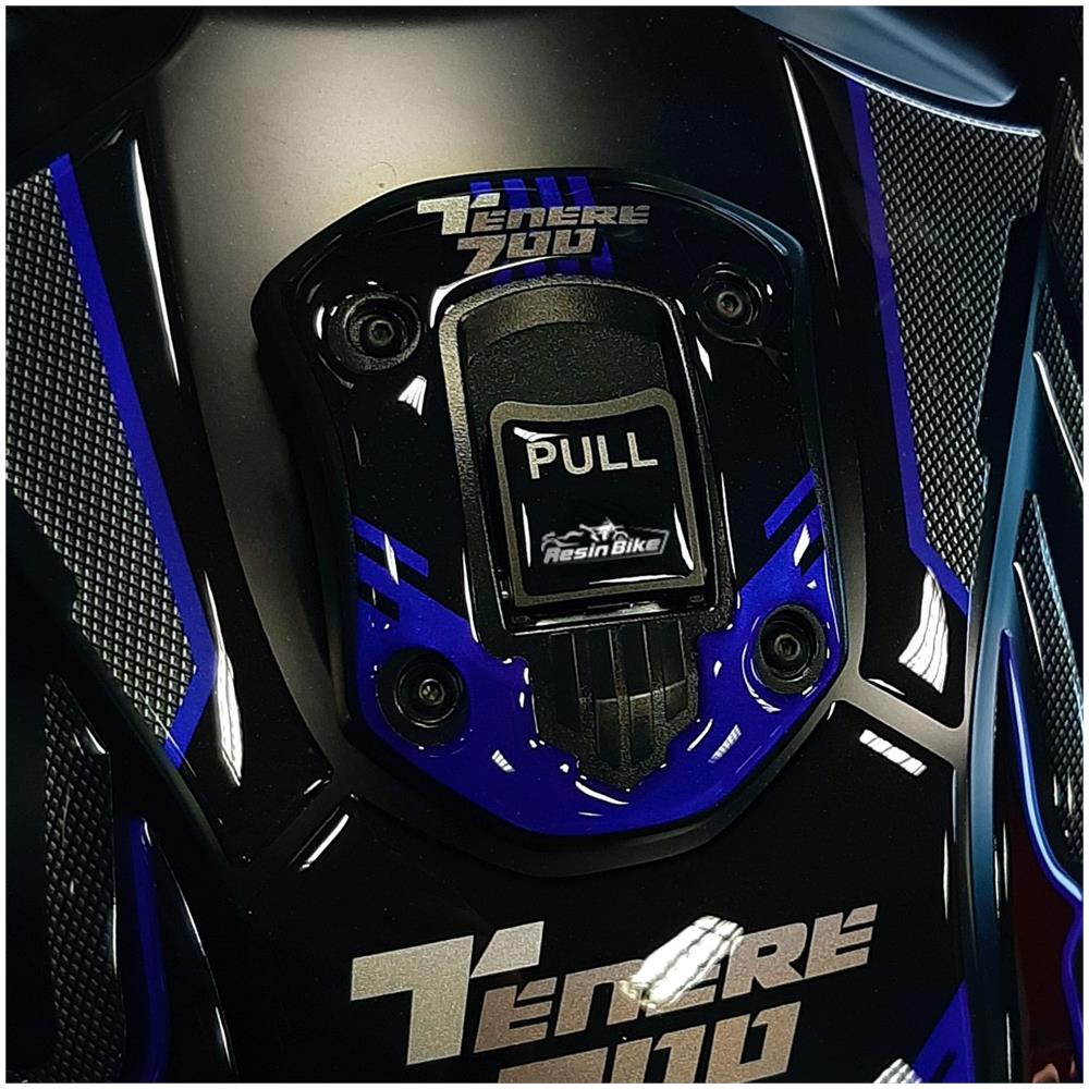 Adesivo 3d Protezione Tappo Compatibile Con Yamaha Tenere 700 2019 Blu - Foto 2