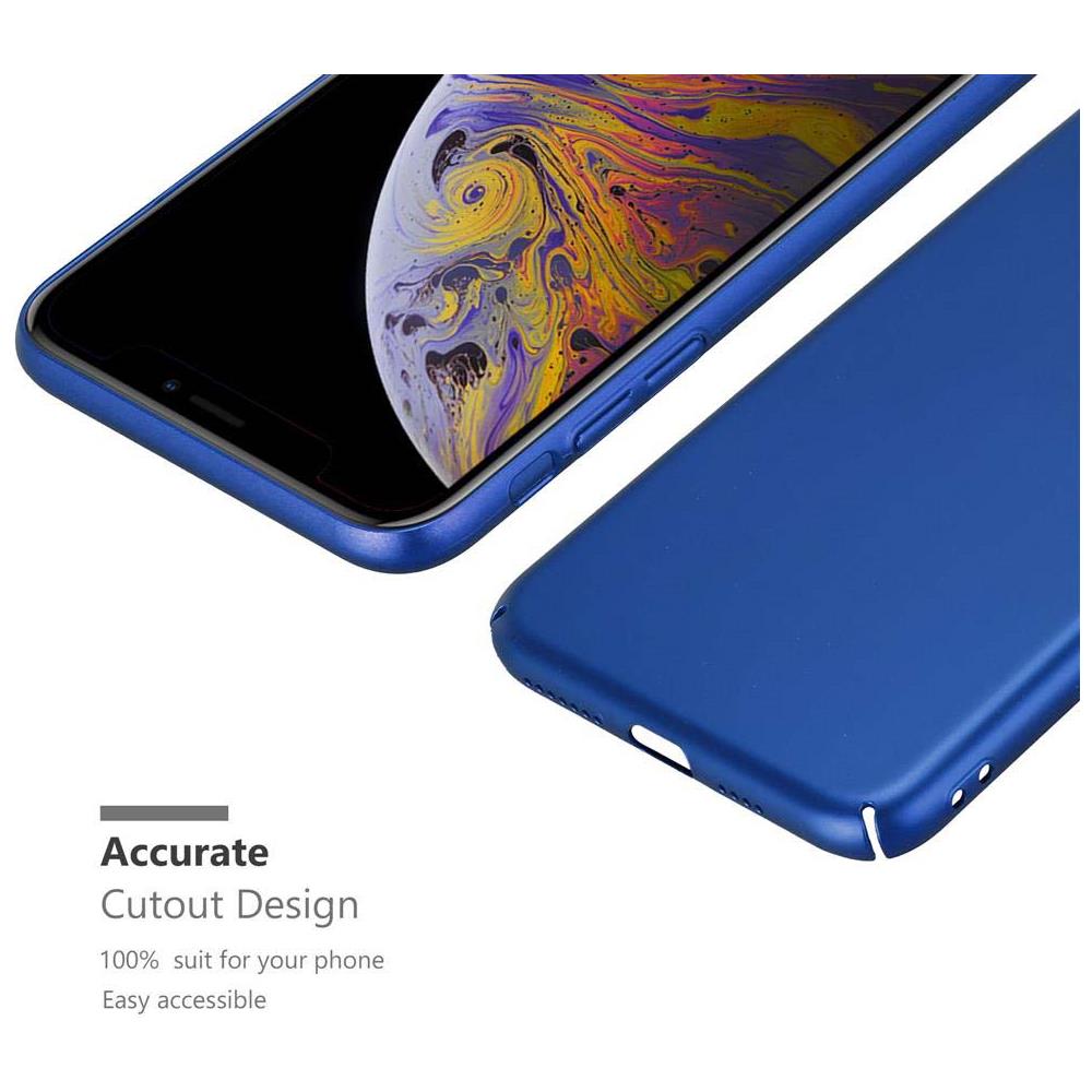 Custodia Compatibile Con Apple Iphone Xs Max In Azzurro Metallo - Hard Case Coperchio Protettivo In Look Metallico Contro I Graffi E Gli Urti - Foto 6