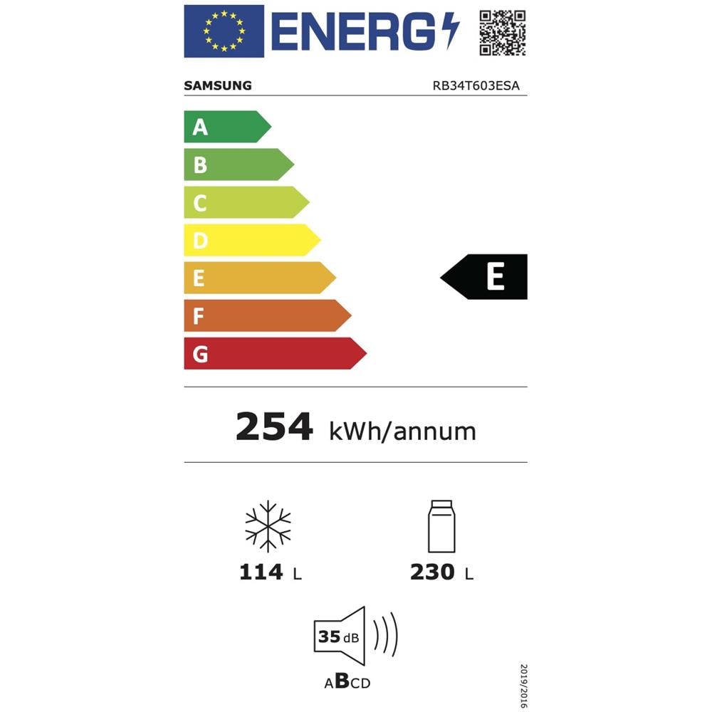 Frigorifero Combinato RB34T603ESA Total No Frost Classe E Capacità Lorda / Netta 355/340 Litri Colore Silver Inox - Foto 3