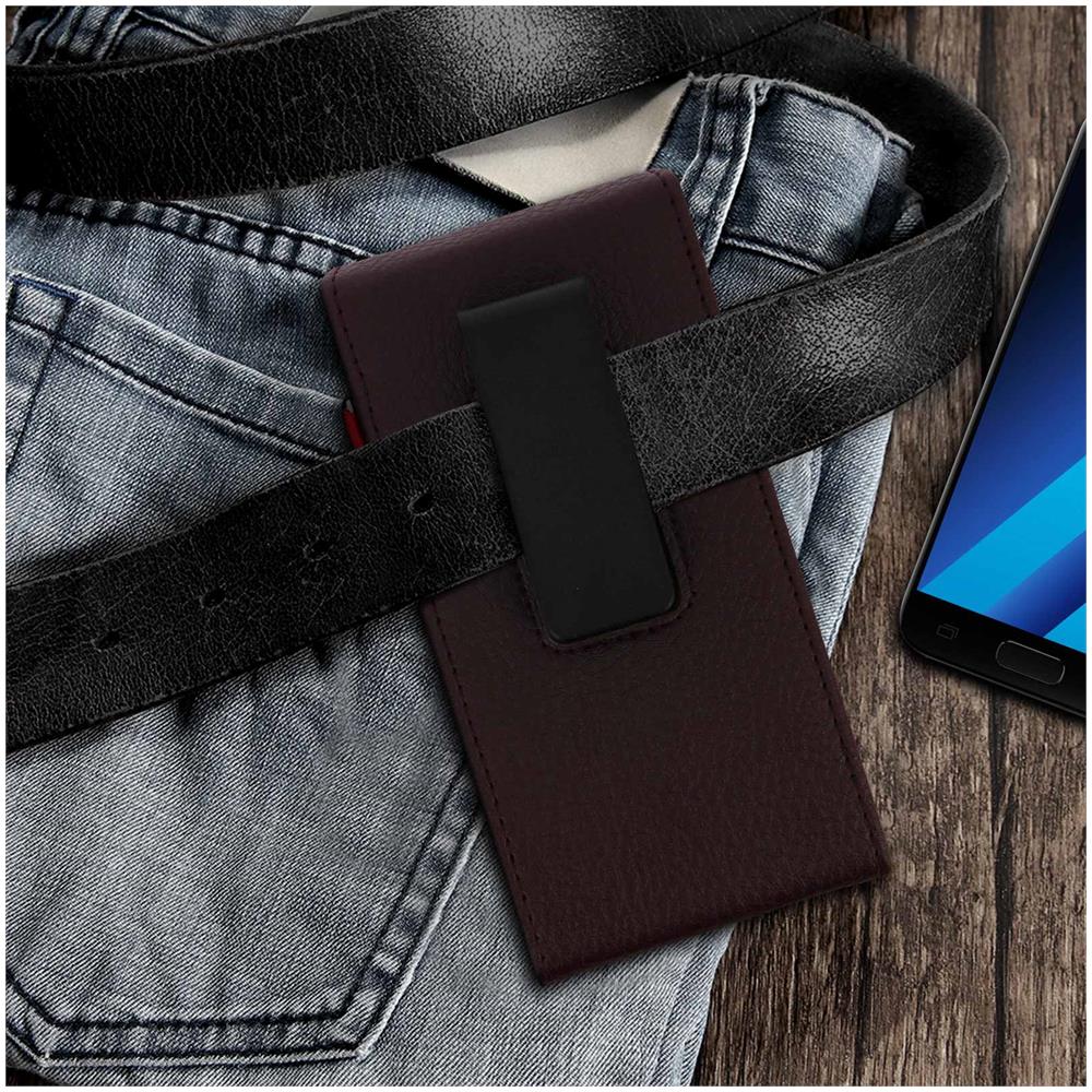 Custodia Cintura Smartphone 4,7 Pollici Portaschede Attacco Clip Marrone - Foto 5