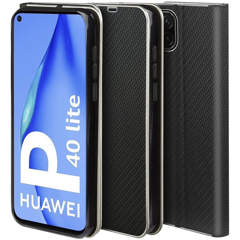 HualuBro Cover Portafoglio Per Huawei P40 Lite, Flip In PU Pelle Con Chiusura Magnetica, 5 Slot Carte E Funzione Stand, Blu - 2