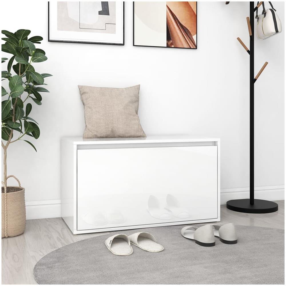 Panchina Ingresso In Legno Massello E Lino - Bianco Crema 110x38x48 Cm Con Imbottitura - Foto 5