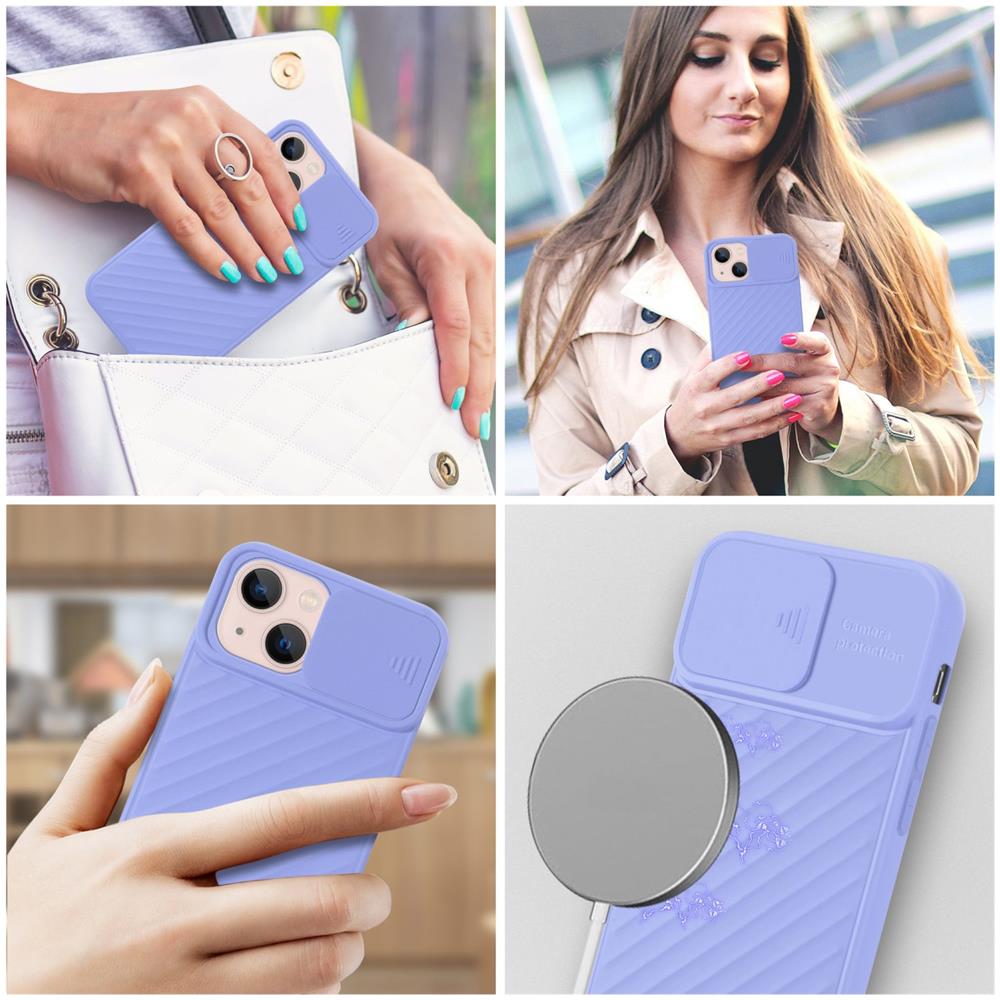 Custodia Compatibile Con Apple Iphone 13 In Viola Opaco - Coperchio Protettivo In Silicone Tpu Flessibile E Con Protezione Per La Fotocamera - Foto 8