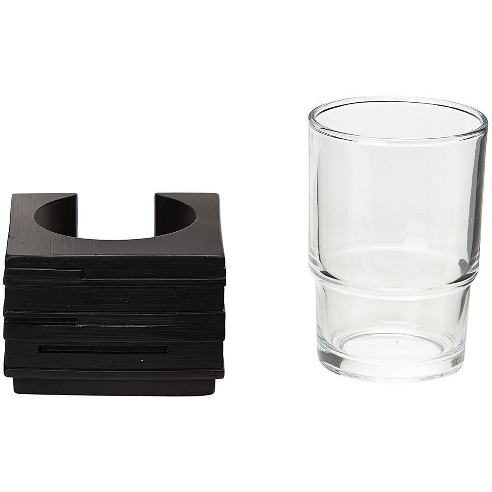 Tazza, Vetro Collutorio Ardesia, Nero, - Foto 2