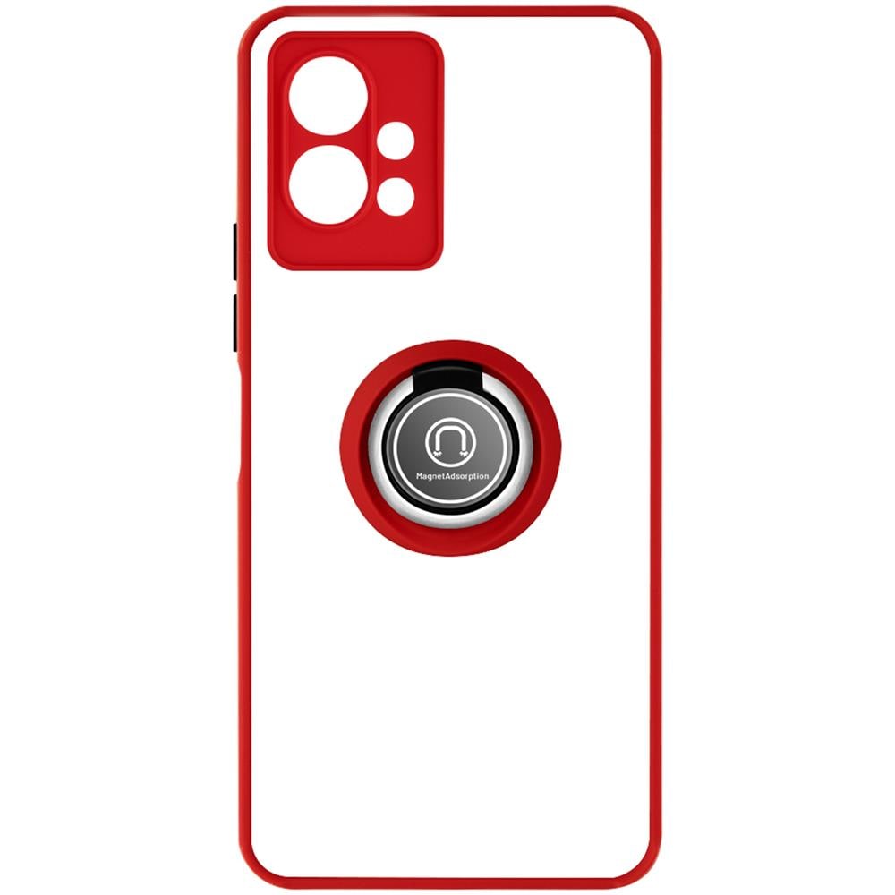 Cover Vivo Y55 5g Bimateria Anello Metallico Supporto Rossa - Foto 1