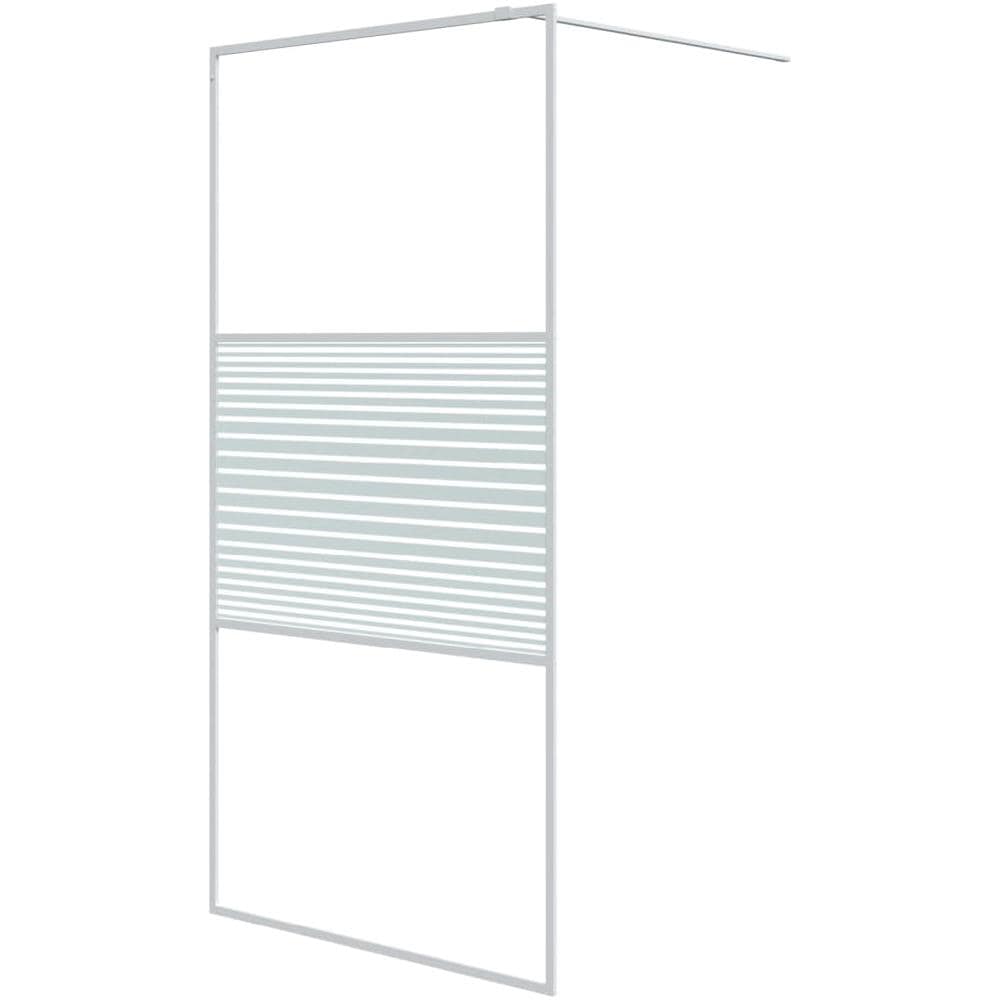 Parete Doccia Walk In Bianca 100x195 Cm Vetro Trasparente Esg - Foto 2