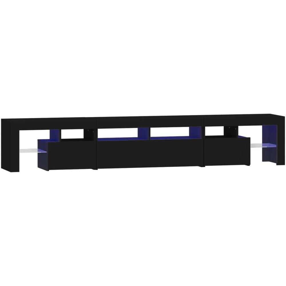 Mobile Porta TV con Luci LED Nero 230x36,5x40 cm - Foto 2