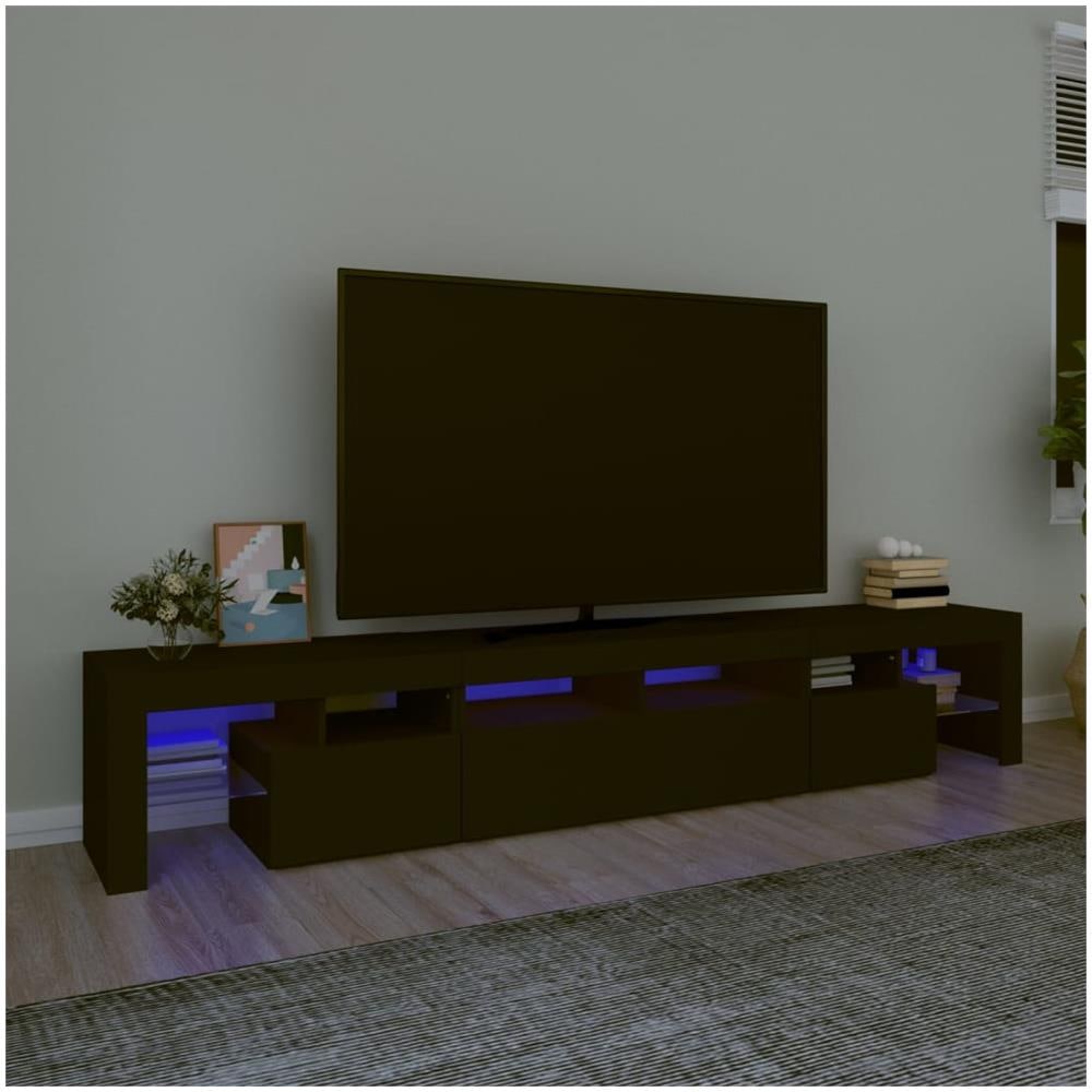 Mobile Porta TV con Luci LED Nero 230x36,5x40 cm - Foto 1