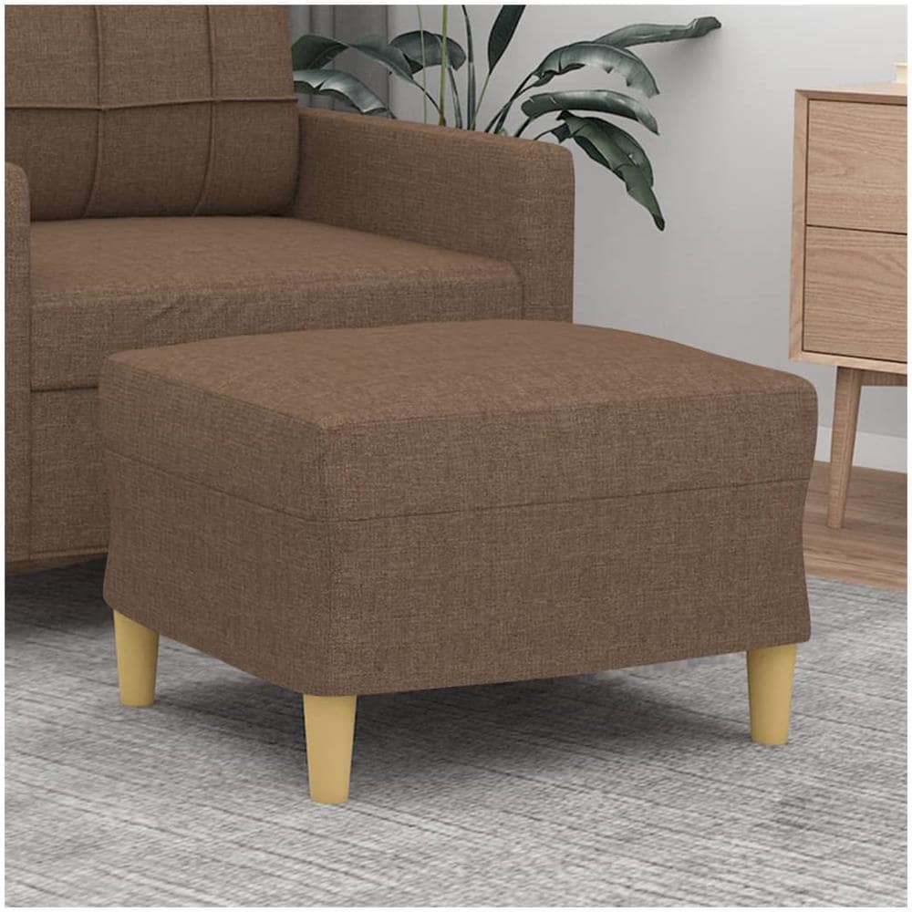 Poggiapiedi Marrone 60x50x41 Cm In Tessuto - Foto 1