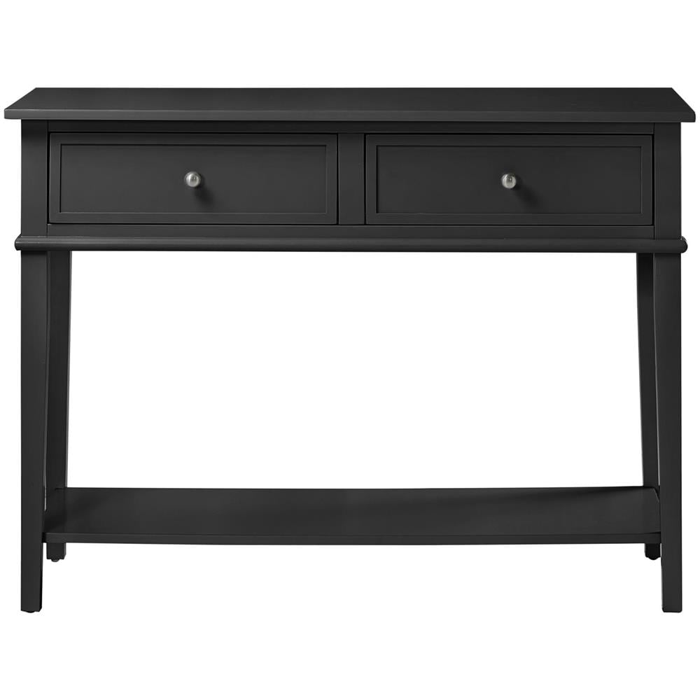 Franklin Consolle Con 2 Cassetti In Mdf Nero - Foto 2
