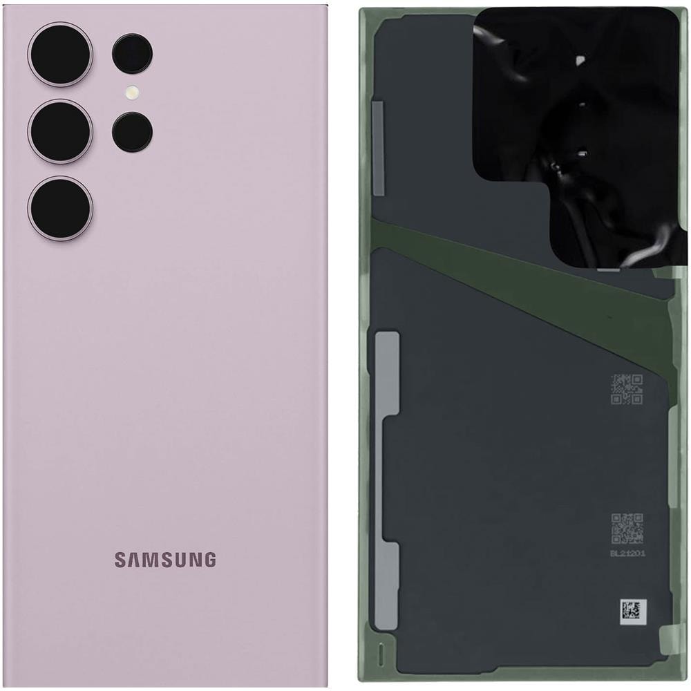 Vetro Retro Originale Galaxy S23 Ultra + Lente Fotocamera, Lavender - Foto 4