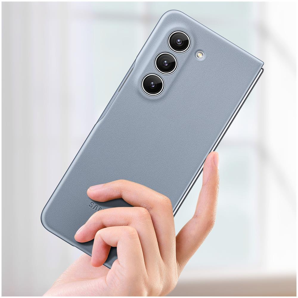 Cover Per Samsung Z Fold5 In Similpelle Originale Eco-leather Case Icyblue - Foto 5