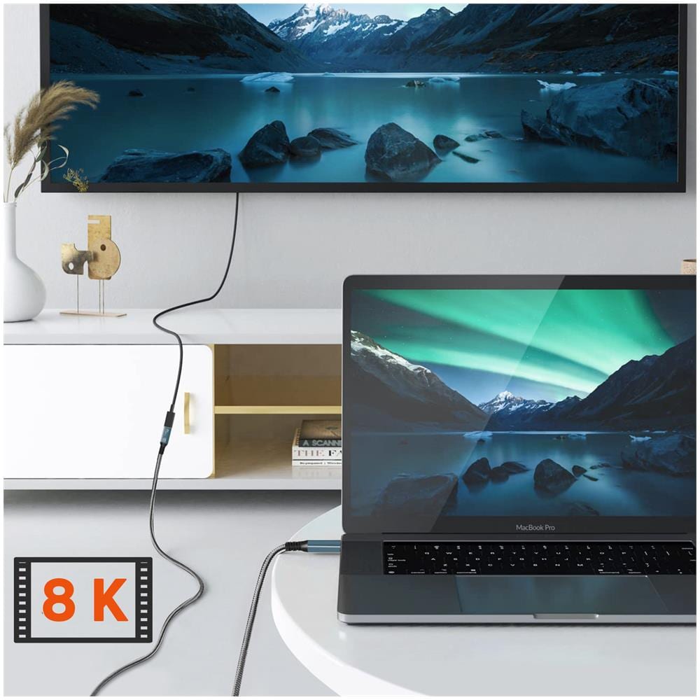 Cavo Prolunga Usb-c Carica 100w Video 8k Trasferimento 20gbps 2 Metri, Grigio - Foto 2