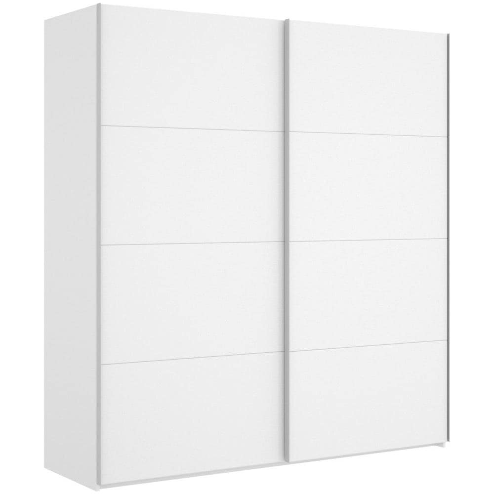 Guardaroba Saltoro, Mobile Appendiabiti Per Camera Da Letto, Armadio A 2 Ante Scorrevoli, 180x65h204 Cm, Bianco - Foto 2