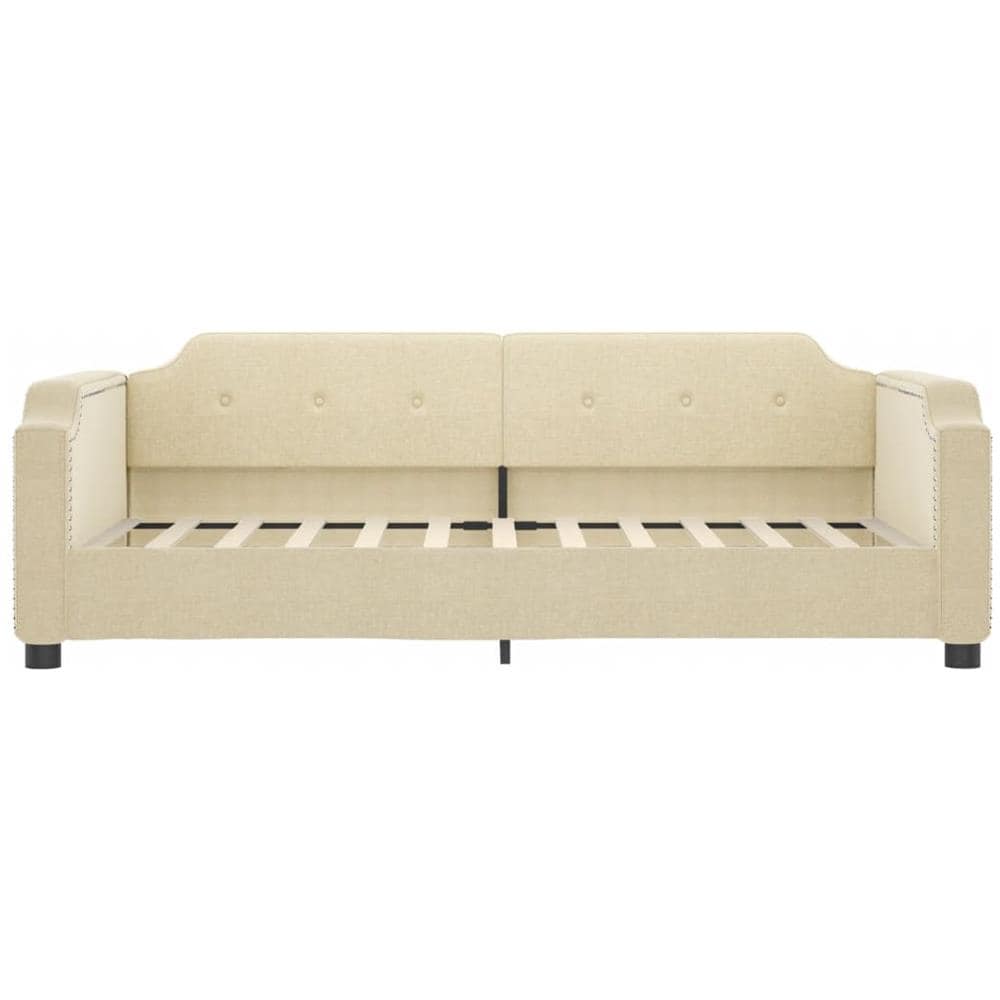 Letto Da Giorno Crema 100x200 Cm In Tessuto - Foto 2