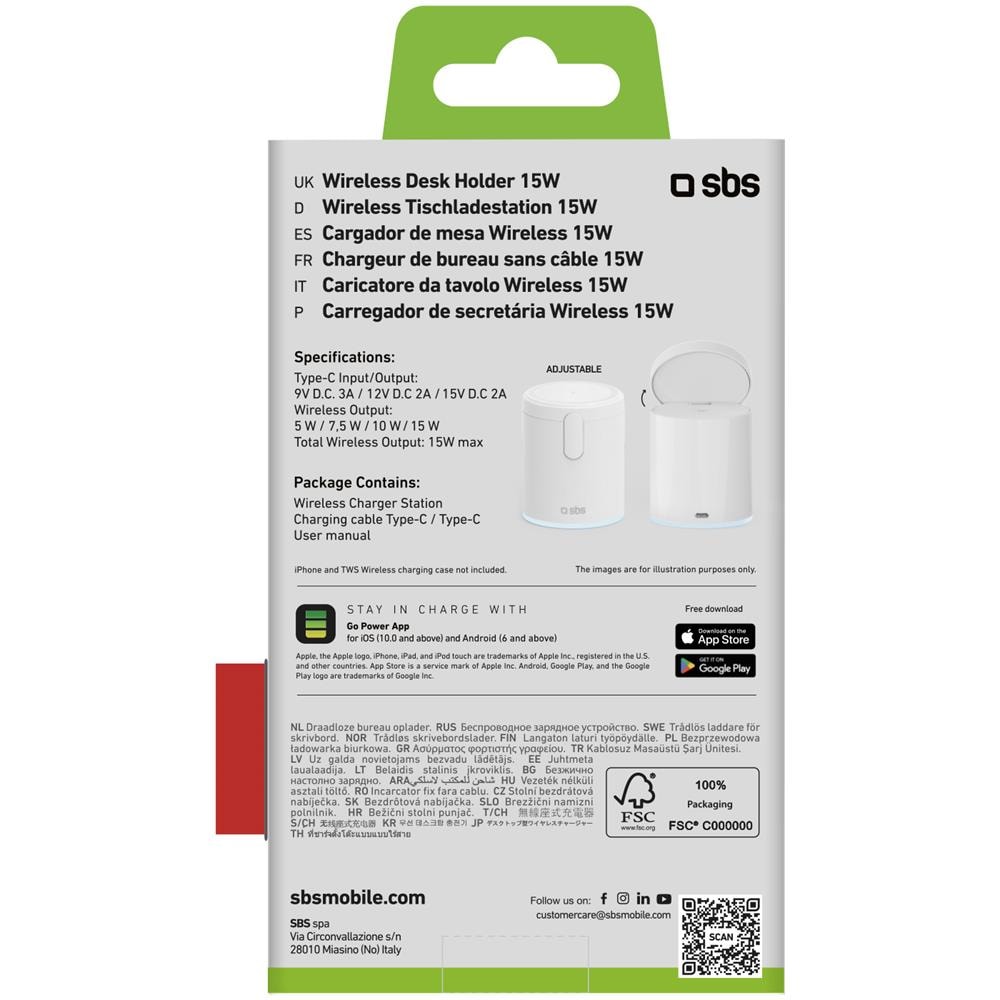 TEWIRMAGFOLD2IN1 Caricabatterie per dispositivi mobili Auricolare, Smartphone Bianco USB Carica wireless Ricarica rapida Interno - Foto 10