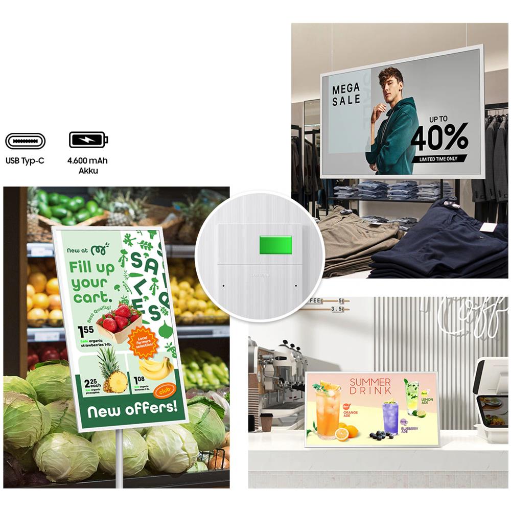 EM32DX - 32 Pollici - 2560x1440 Pixel - Tizen - Wi-Fi /BT - Display E-Paper - Foto 2