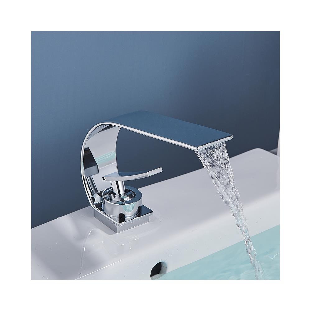 Rubinetto per lavabo da bagno, Blackswan, tipo M248, modello Waves cromato, misura 20,5 cm - Foto 2