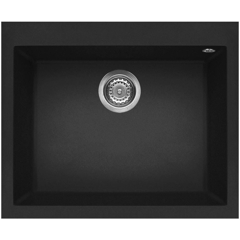 Lavello Incasso 1 Vasca 61×50 cm Linea Quadra 110 G40 in Granitek LGQ11040 Colore Nero - Foto 1