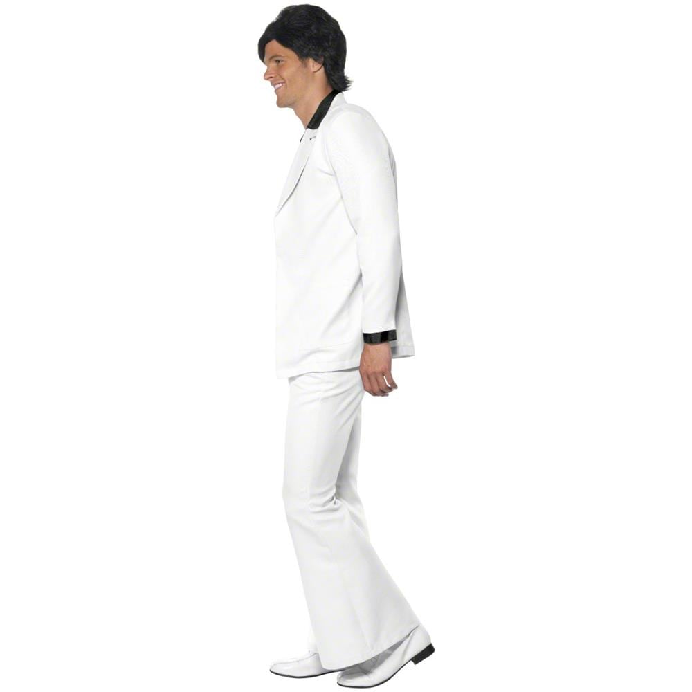 Costume Bianco Uomo Tema Disco Medium - Foto 2
