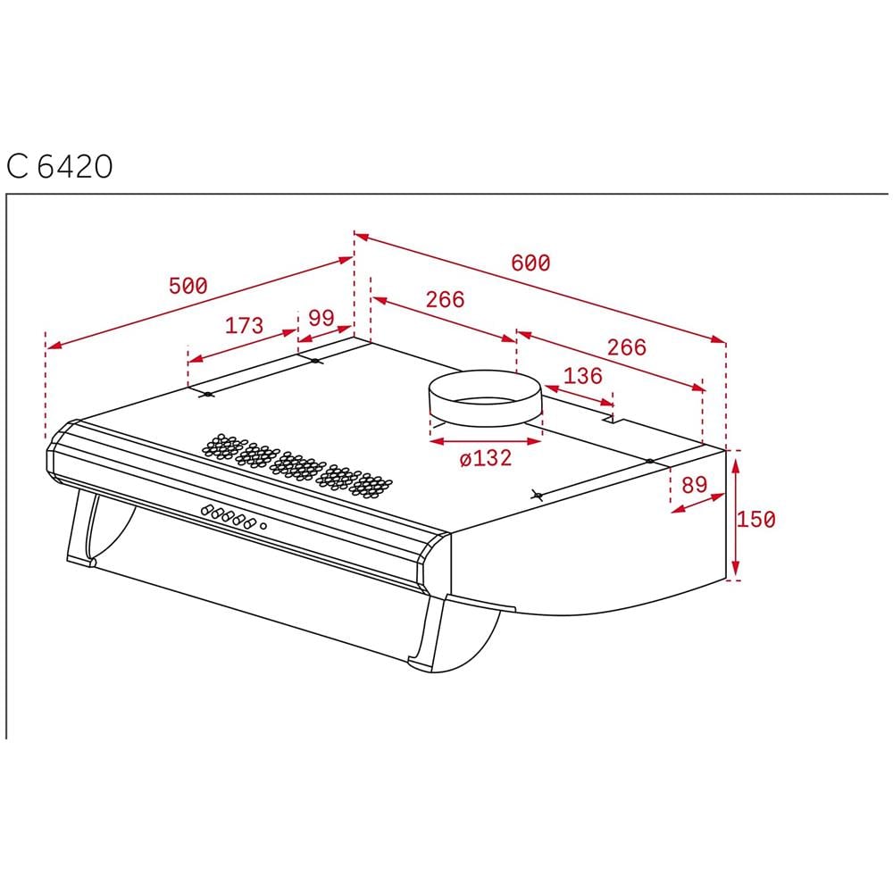 Cappa a Parete C6420 Aspirante 90 cm Colore Acciaio Inox - Foto 3
