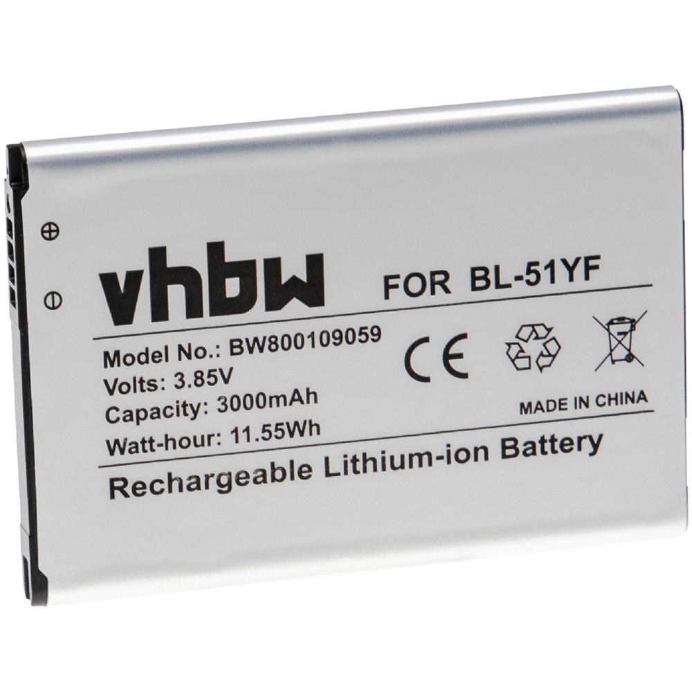 Li-ioni Batteria 3000mah (3.85v) Per Smartphone Telefono Lg H815t, H8185k, H818n, H818p, H818t, H819, Ls991, Vs986 Come Bl-51yf, Eac62858501. - Foto 2