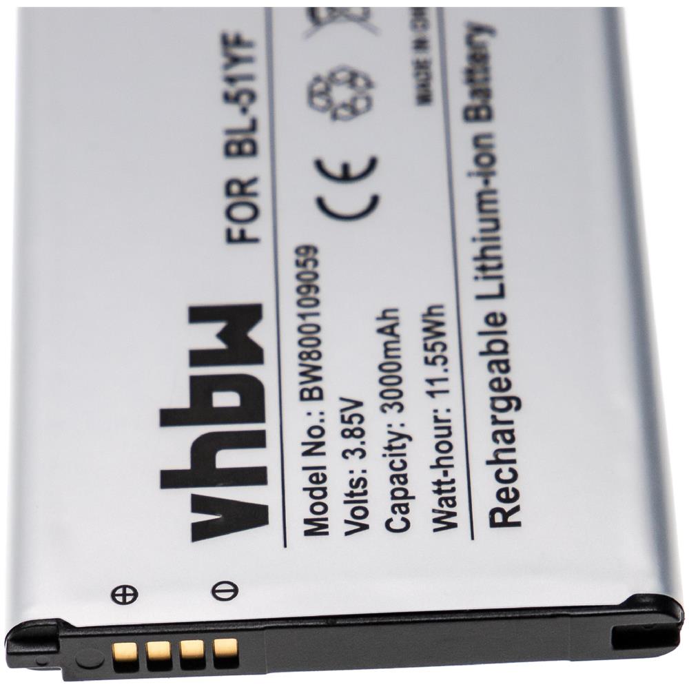 Li-ioni Batteria 3000mah (3.85v) Per Smartphone Telefono Lg H815t, H8185k, H818n, H818p, H818t, H819, Ls991, Vs986 Come Bl-51yf, Eac62858501. - Foto 3