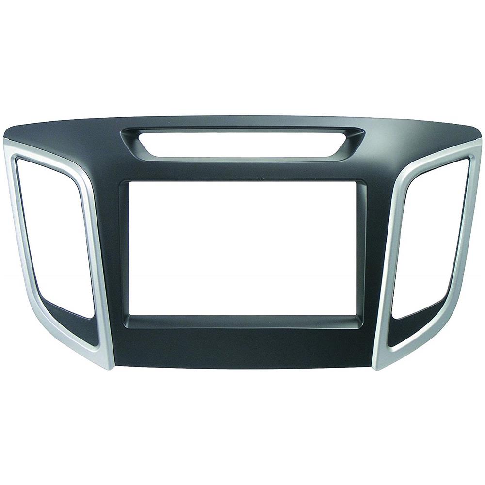 Mascherina Adattatore Autoradio 03744 Con Foro 2din Nero Grigio Hyundai Ix25 Dal 2014 Creta Dal 2014 - Foto 1