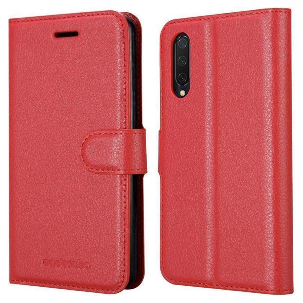 Custodia Compatibile Con Xiaomi Mi Cc9 In Rosso Carminio - Coperchio Protettiva Con Chiusura Magnetica, Funzione Stand E Tasca Per Le Carte - Foto 8