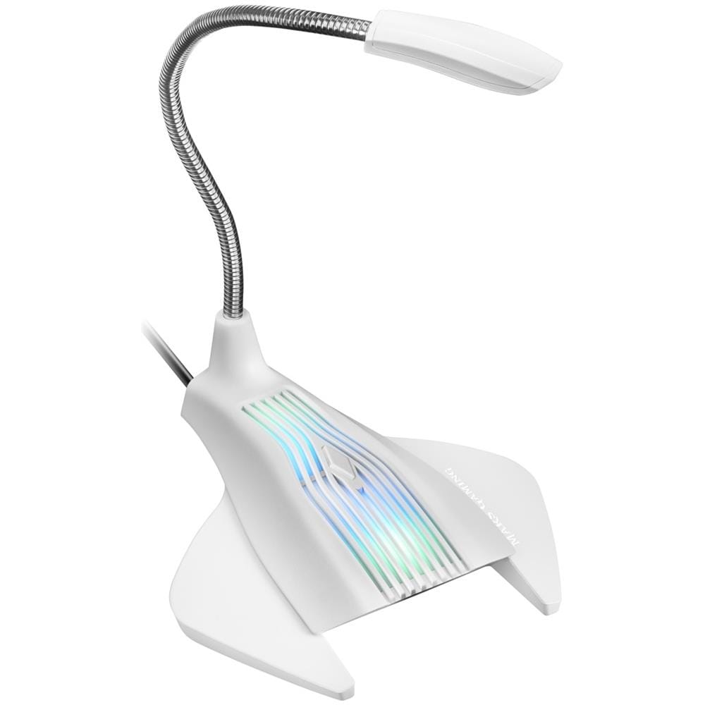 Mars Gaming Mmicw, Microfono Da Gioco Usb Rgb, Flessibile, Win / Mac / Ps4, Bianco - Foto 2