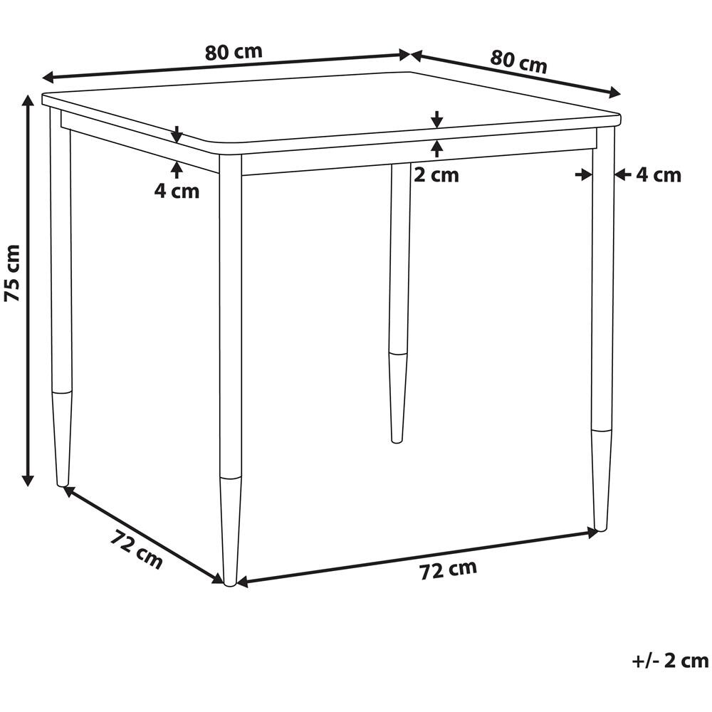 Tavolo Da Pranzo 80 X 80 Cm Nero Shalford - Foto 2