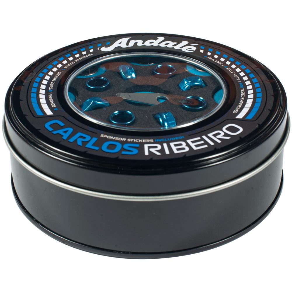 Roulements De Skateboard Andale Carlos Ribeiro Pro - Noir Et Bleu - Neufs