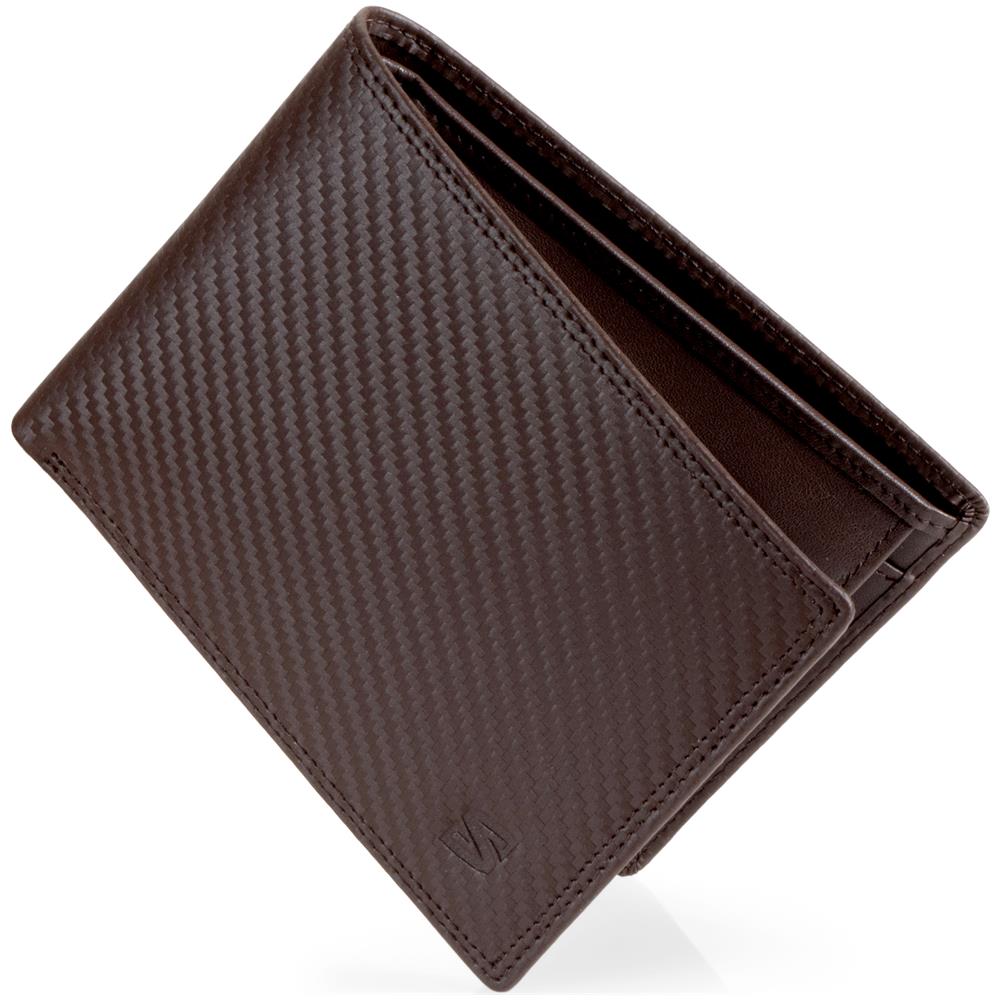Portafoglio da uomo in pelle premium, ""Carbon"", Marrone - Foto 1