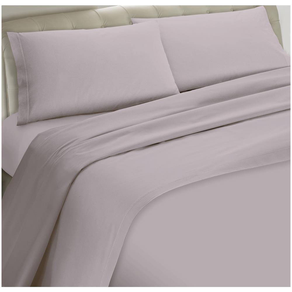 Set Completo Lenzuola 100% Microfibra - Singolo, Lenzuolo Sopra 150 X 290 Cm, Lenzuolo Sotto 80/90 X 190/200 X 25 Cm, 1 Federa 52 X 82 Cm - Grigio Chiaro - Foto 1