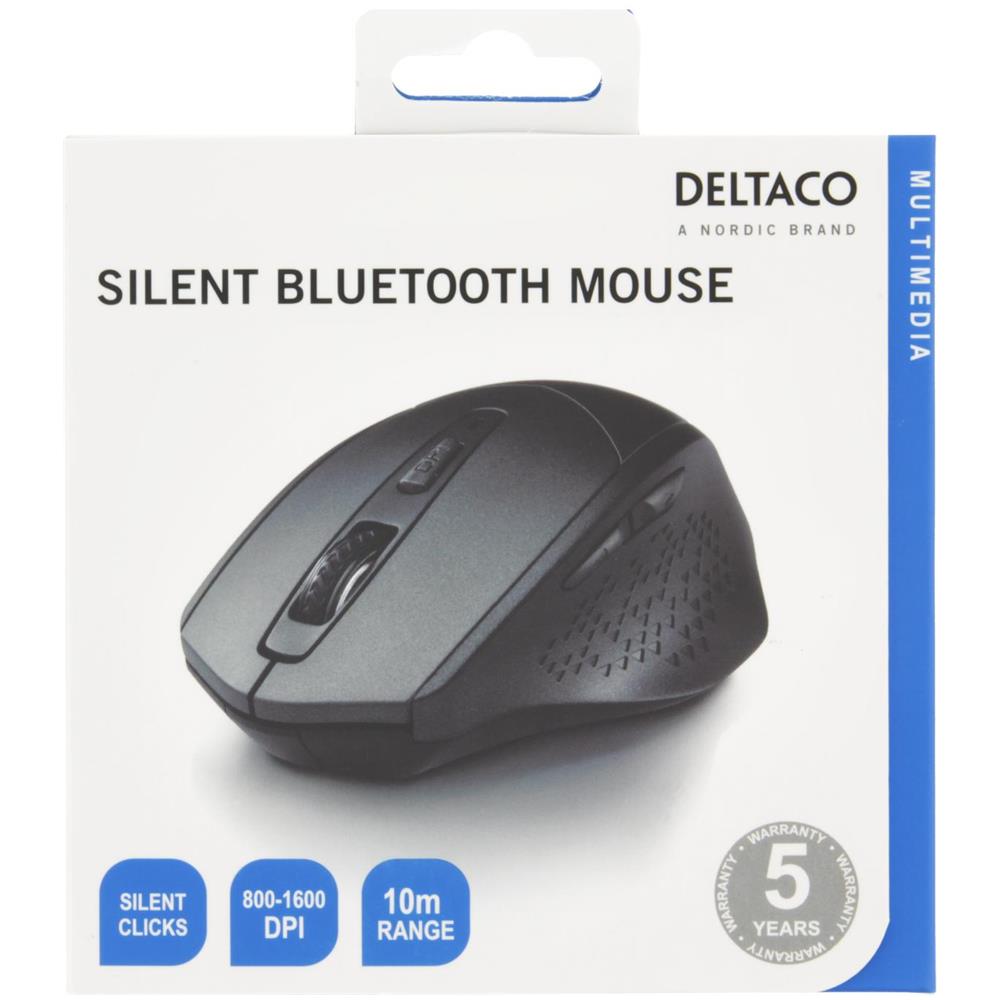 Mouse Wireless Silenzioso, Bluetooth, 1x Aa, 800-1600 Dpi, Grigio Scuro - Foto 2