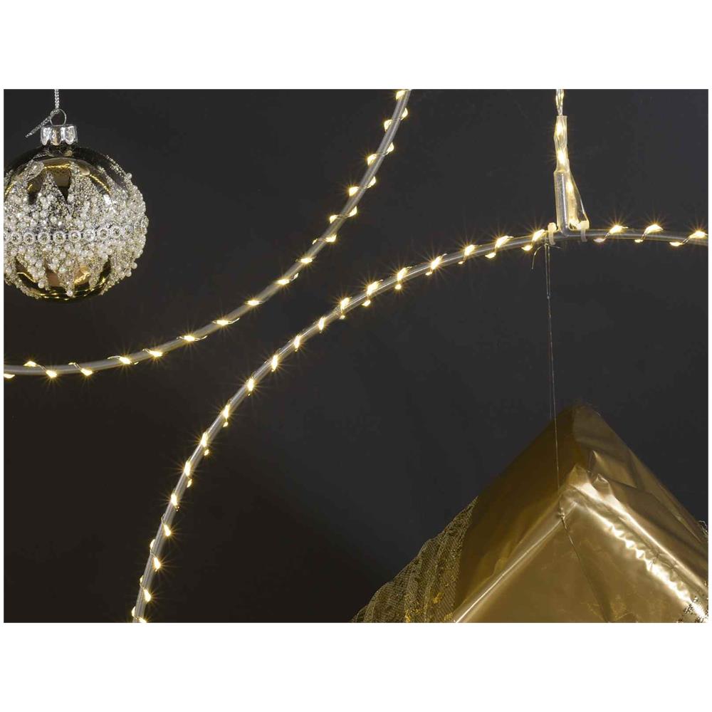 Sfera Natalizia Luminosa Con 150 Led Da Appendere Diametro 30 Centimetri Decorazione Luminosa Per Interni Ed Esterni Luci Natalizie Per Casa Negozi E Vetrine - Foto 3