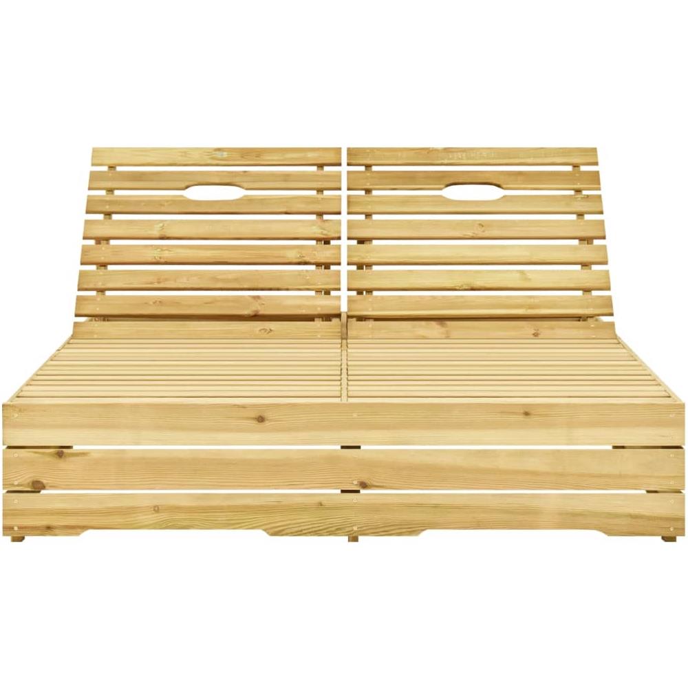 Prendisole Doppio e Cuscini Verde Brillante in Pino Impregnato - Foto 3