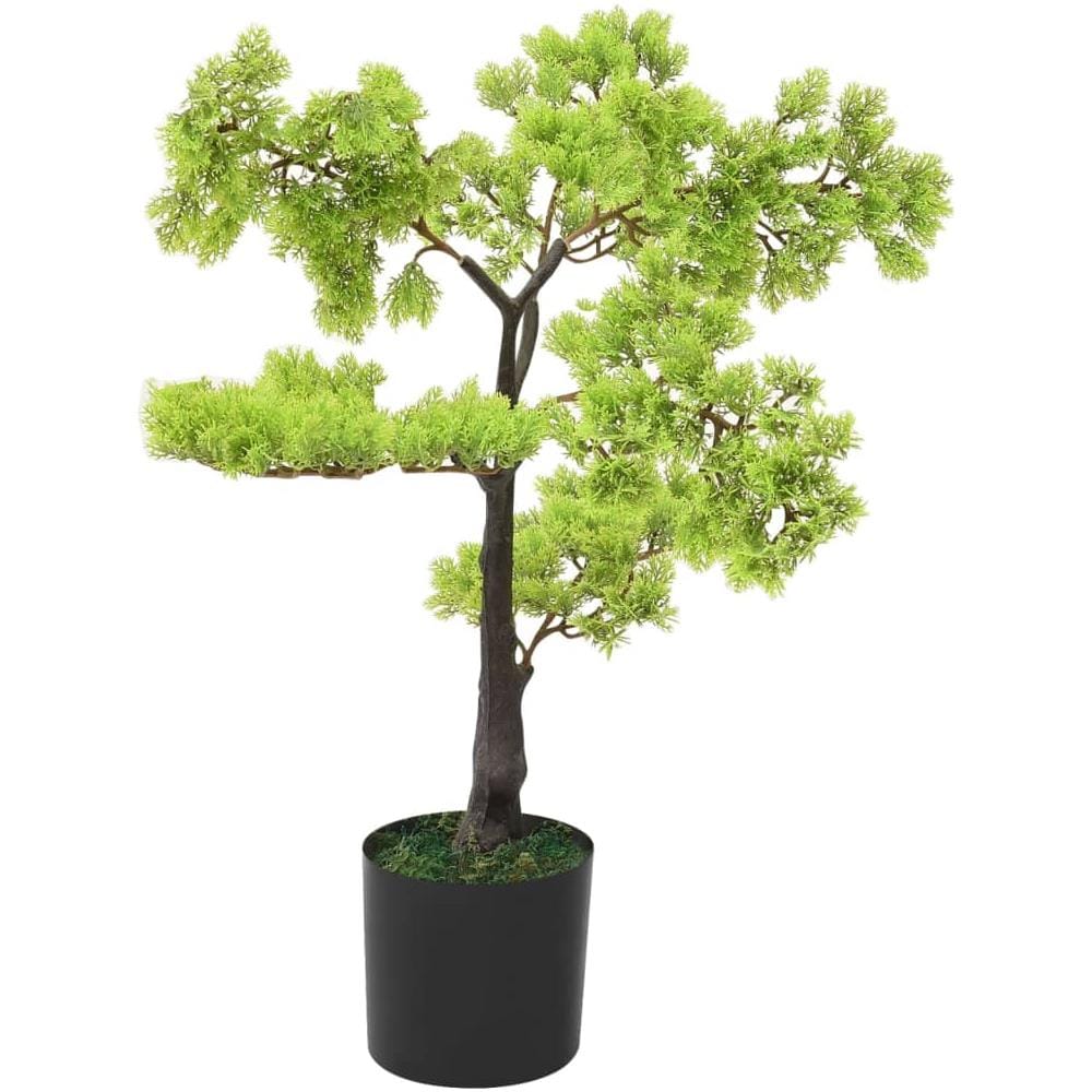 Bonsai Di Cipresso Artificiale Con Vaso 60 Cm Verde - Foto 1
