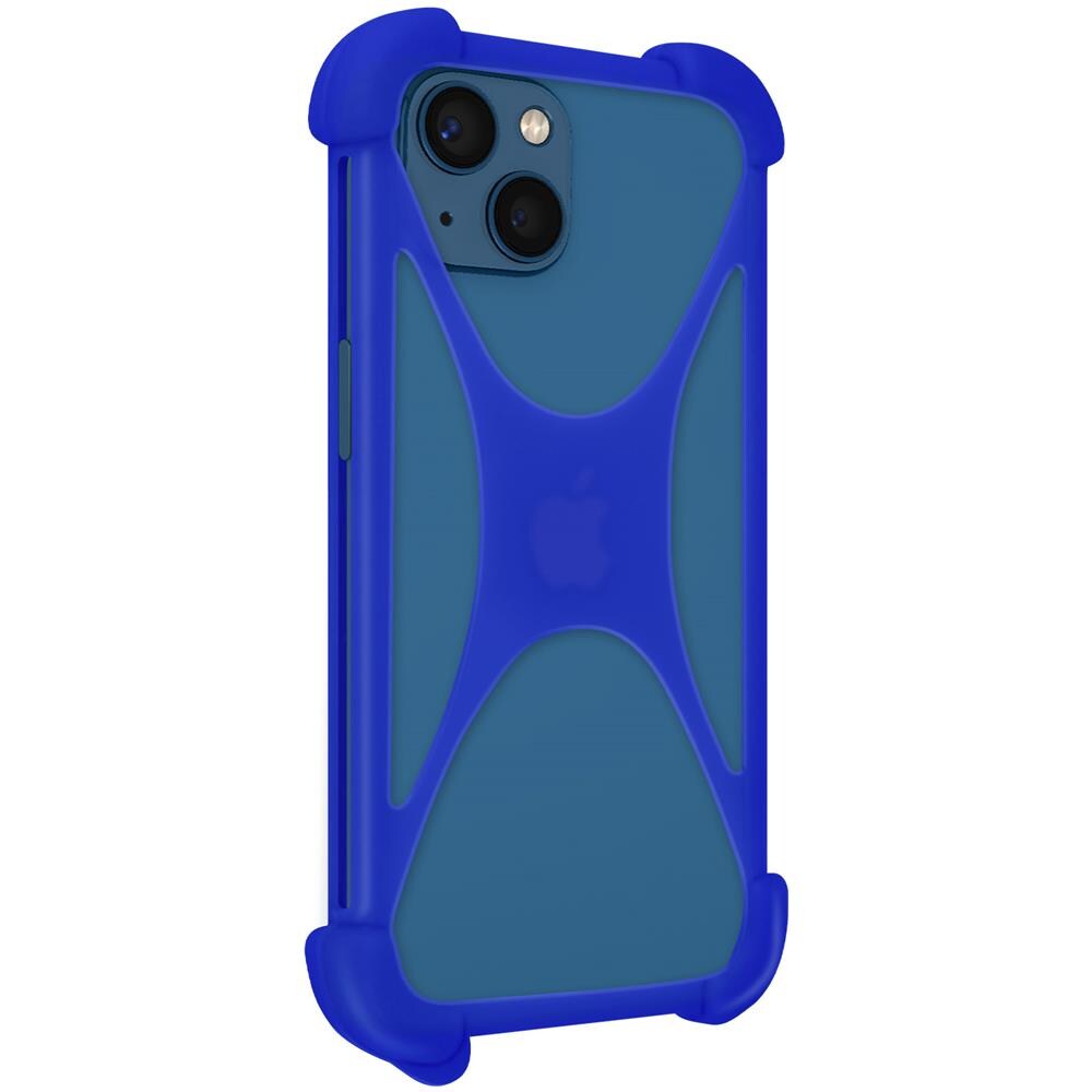 Cover Smartphone Fino A 6,7 Pollici Universale Gel Di Silicone Espandibile Blu - Foto 4