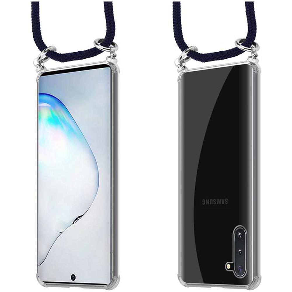 Catena Di Telefoni Cellulari Compatibile Con Samsung Galaxy Note 10 In Blu Notte - Coperchio Protettivo In Silicone Con Anelli D'argento, Cinturino In Corda E Custodia Staccabile - Foto 8