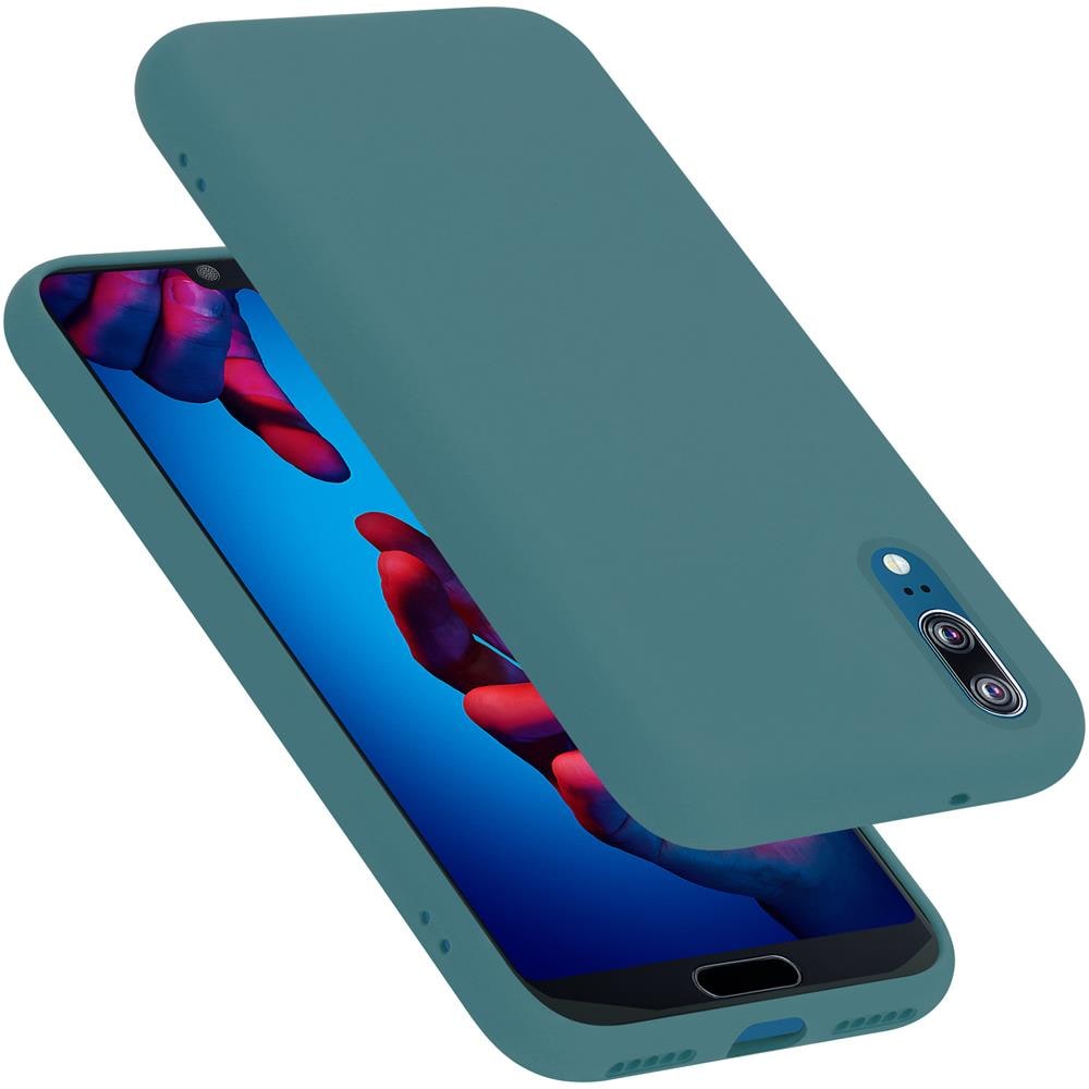 Custodia Compatibile Con Huawei P20 In Liquid Verde - Coperchio Protettivo In Silicone Tpu Flessibile - Foto 1