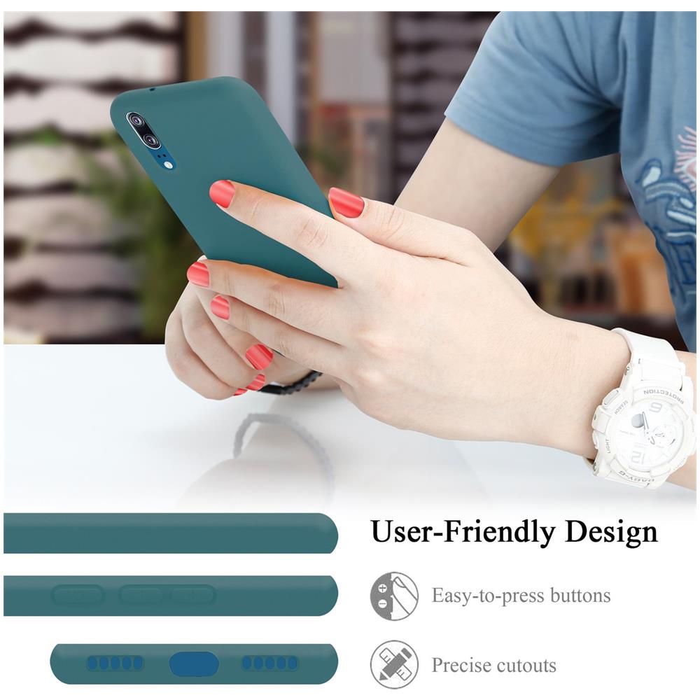 Custodia Compatibile Con Huawei P20 In Liquid Verde - Coperchio Protettivo In Silicone Tpu Flessibile - Foto 7